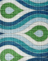 Milano Blue Woven Throw Pillow by Jonathan Adler