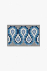 Milano Blue Steel Rug by Jonathan Adler