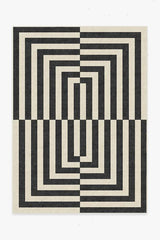 Op Art Charcoal Rug by Jonathan Adler