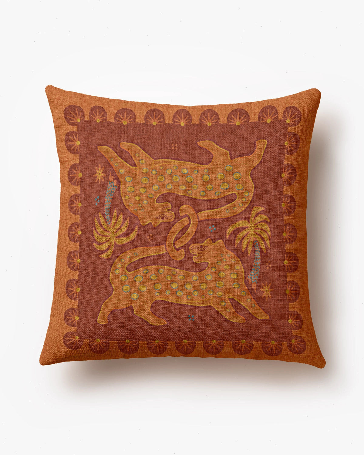 Lina Terracotta Woven Throw Pillow by Justina Blakeney