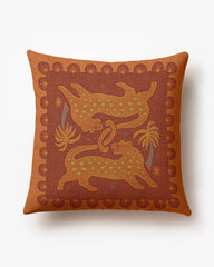 Lina Terracotta Woven Throw Pillow by Justina Blakeney