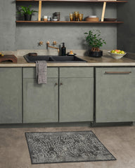 Balancing Act Black Rug by Keith Haring