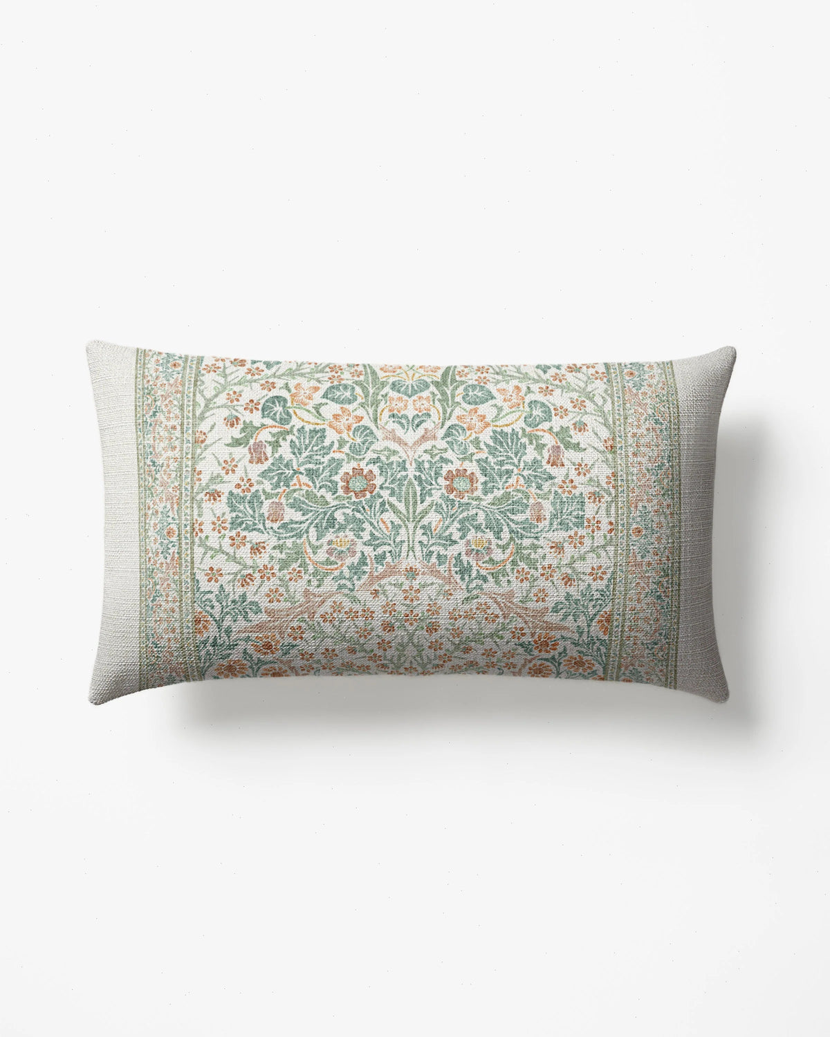 Blackthorn Soft Ivory Woven Lumbar Throw Pillow by Morris & Co.