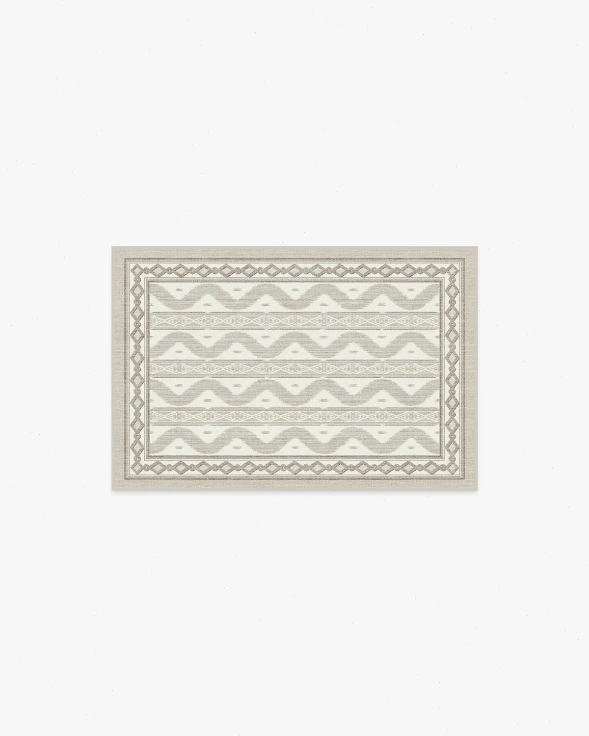 Ava Ikat Beige Flatwoven Rug by Mrs. Alice