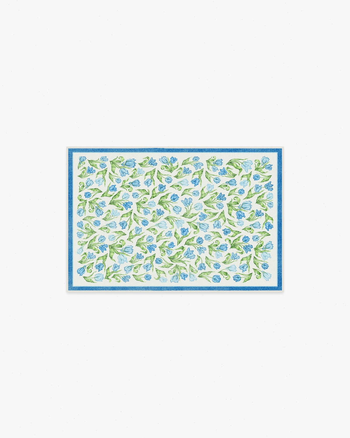 Garden Party Blue Flatwoven Rug by Mrs. Alice