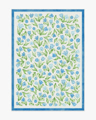 Garden Party Blue Flatwoven Rug by Mrs. Alice
