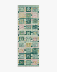 Ozian Tiles Emerald & Pink Rug by Wicked