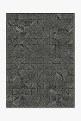 Parquet Black Outdoor Rug