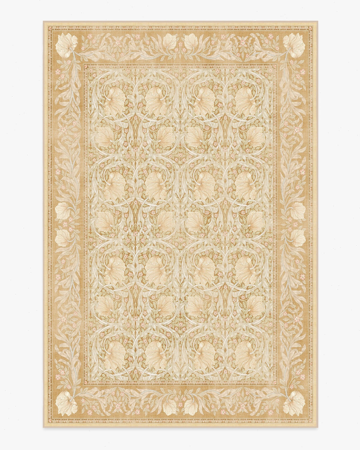 Pimpernel Light Ochre Rug by Morris & Co