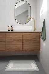 Rhodes Light Grey Bath Mat