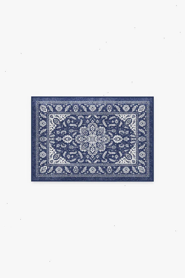 Safiya Navy Blue Bath Mat