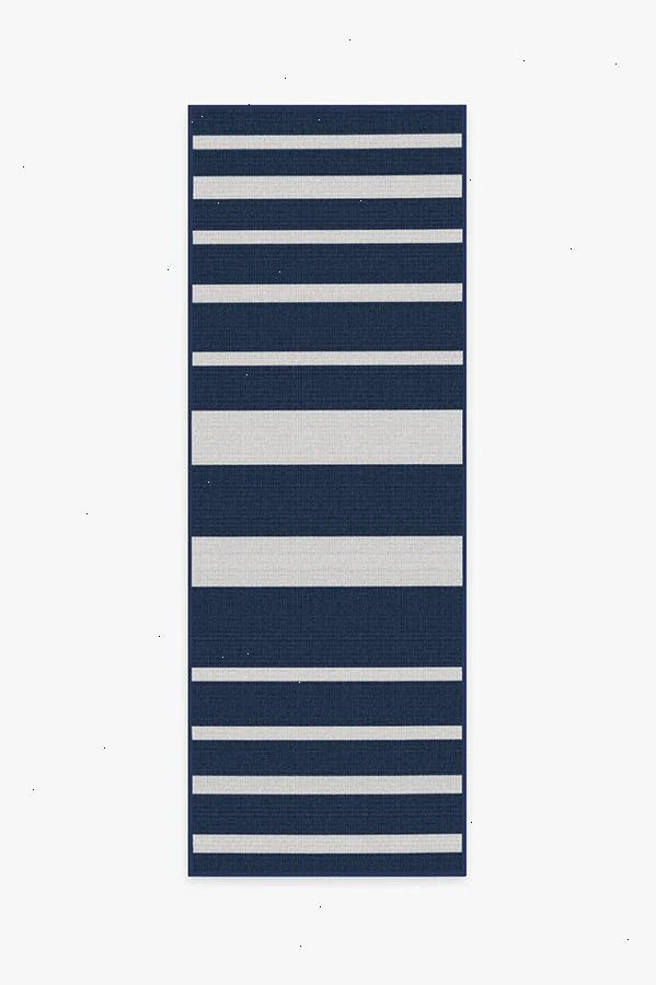 Sailmaker Stripe Blue Outdoor Rug