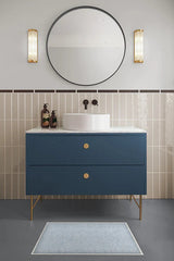 Solid Light Blue Bath Mat