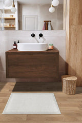 Solid Off-White Bath Mat