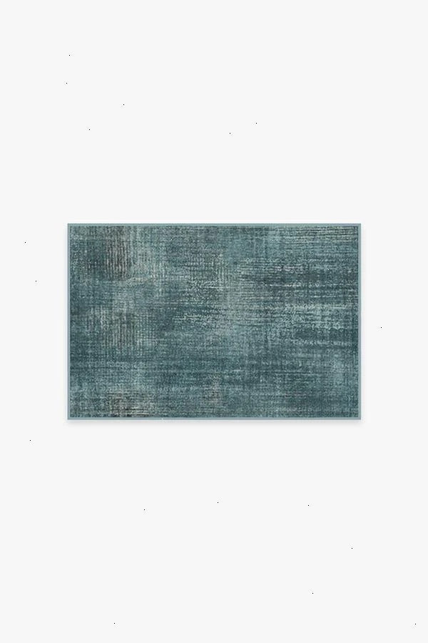 Sudaria Solid Teal Blue Flatwoven Rug