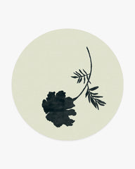 Temple Silhouette Ivory & Charcoal Rug by The Local Project